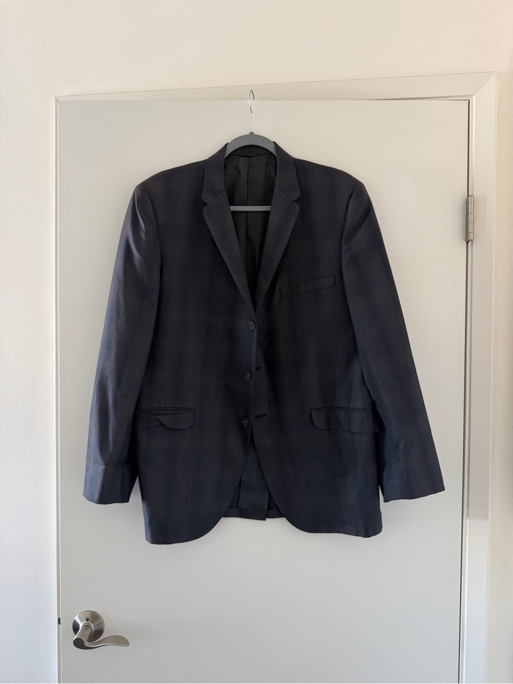 Vintage Navy Plaid Blazer